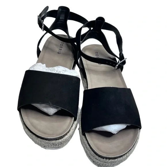 Torrid NWT Double Strap Esp Rope Platform Sandals 12 - Picture 8 of 16